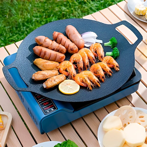 grillkor™ Poêle à griller ronde coréenne